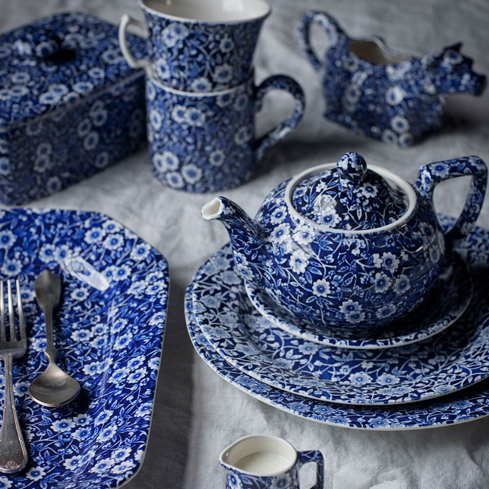 Burleigh Blue Calico Butter Dish | Ballantynes Department Store